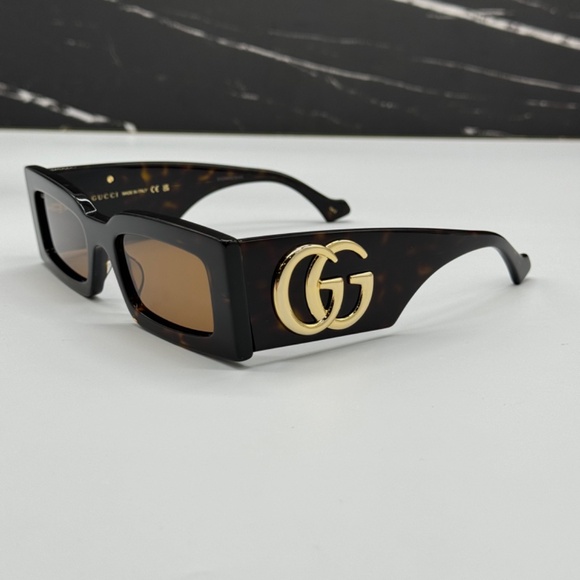 NEW GUCCI HAVANA BROWN WOMEN AUTHENTIC NEW SUNGLASSES GUCCI - Picture 9 of 13